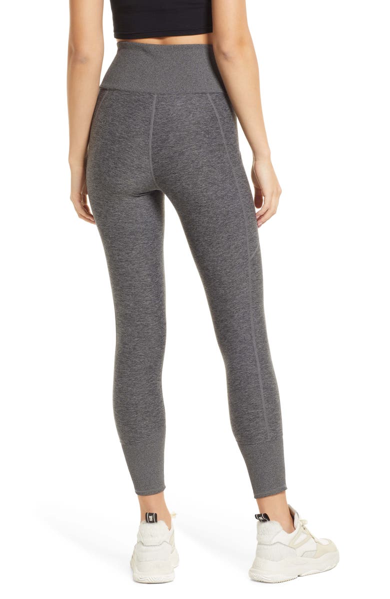 Hue Hold It Wide Waistband Leggings, Alternate, color, Black