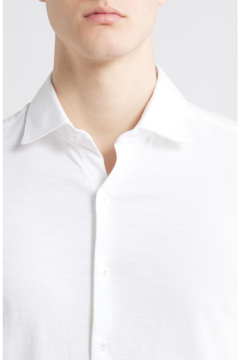 Kimberton Short Sleeve Knit Button-Up Shirt, Alternate, color, WHITE