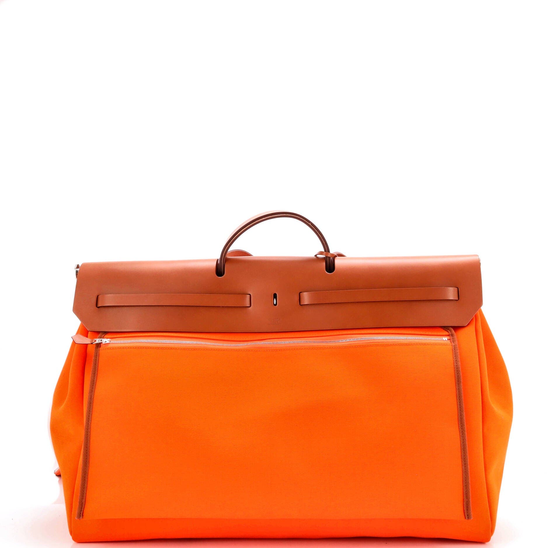 Herbag Zip Leather and Toile 50, Alternate, color, Orange