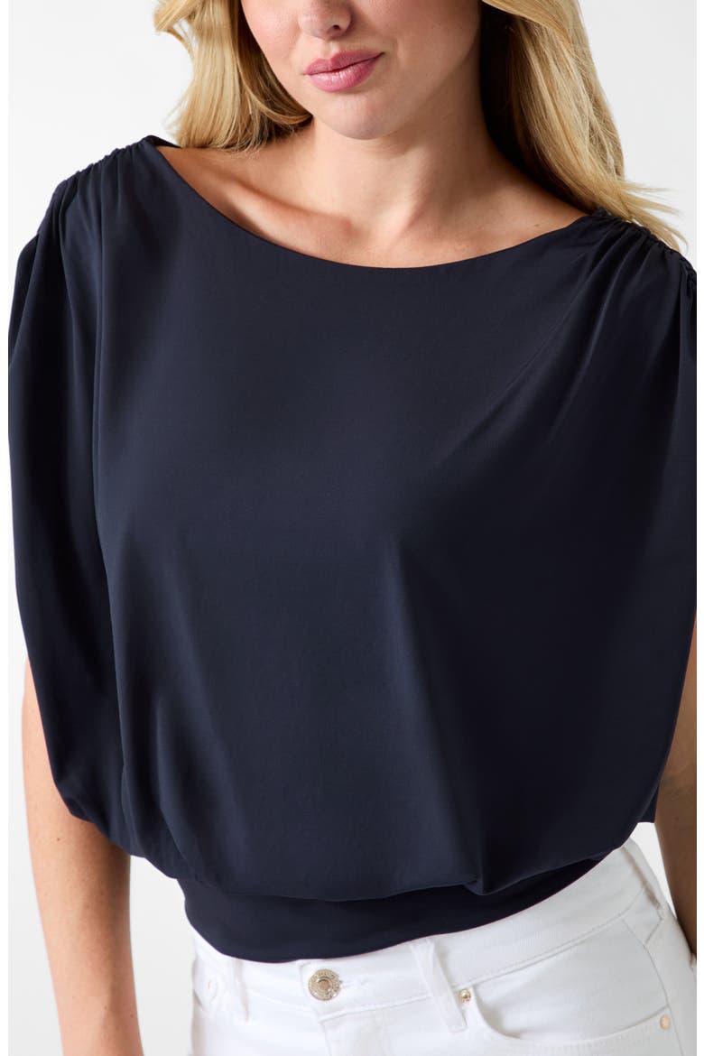 Aundrea Draped Knit Top, Alternate, color, OPEN BLUE