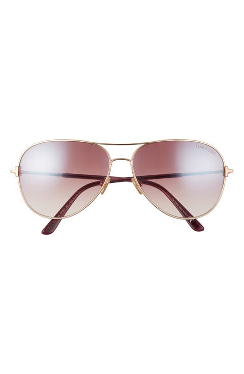 Tom Ford Clark 61mm Gradient Aviator Sunglasses