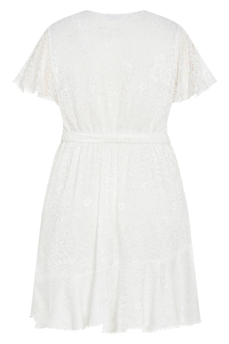 Sweat Lace Wrap Dress, Alternate, color, IVORY