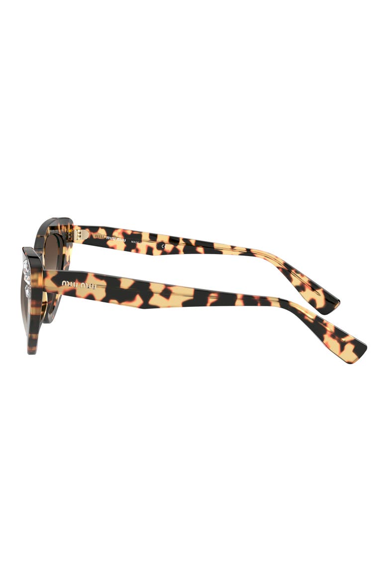 55mm Butterfly Cat Eye Sunglasses, Alternate, color, LITE HAVANA