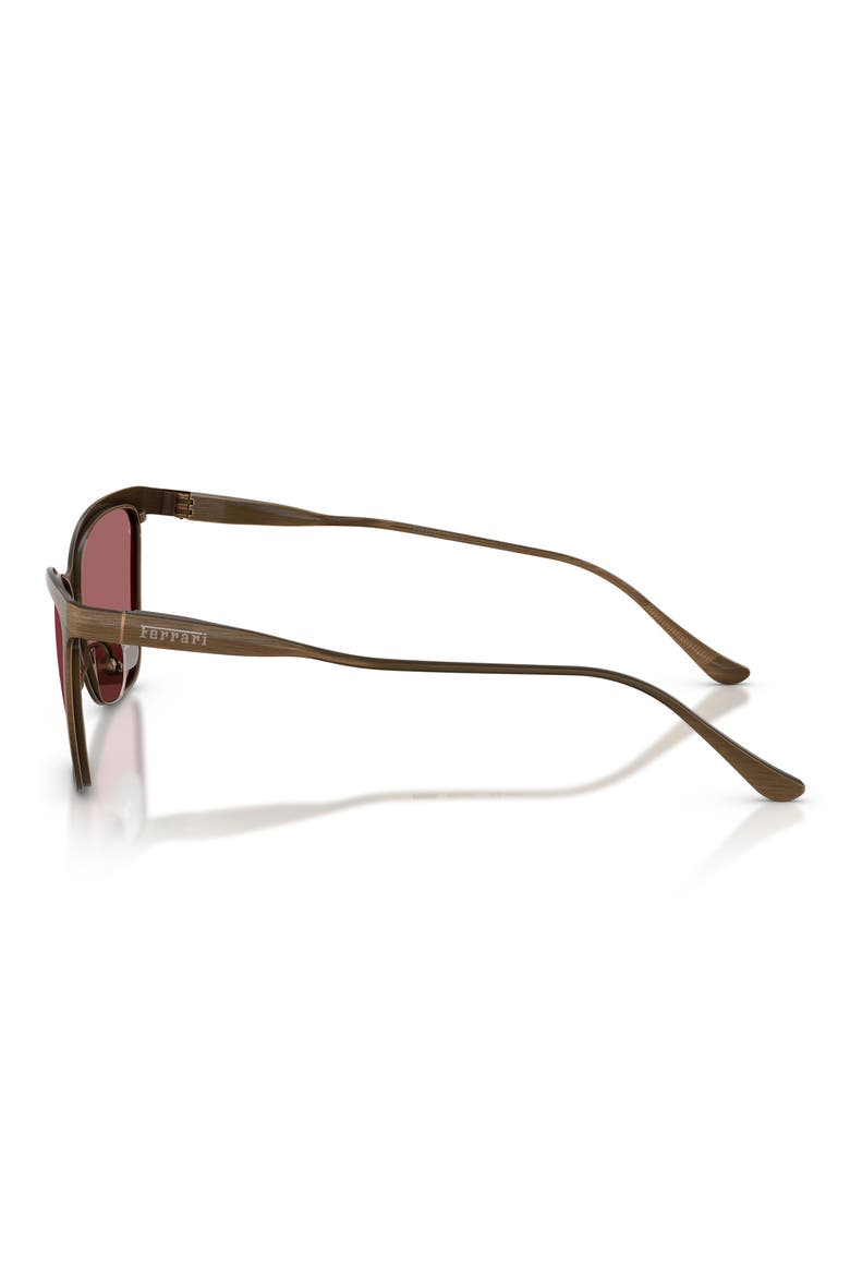56mm Polarized Cat Eye Sunglasses, Alternate, color, GREY/ BROWN BRUSH / RED