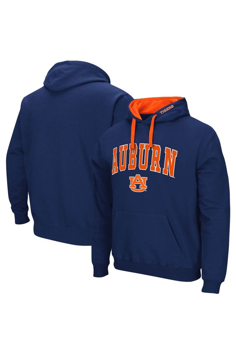 Men's Colosseum Navy Auburn Tigers Big & Tall Arch & Logo 2.0 Pullover Hoodie, Alternate, color, Navy