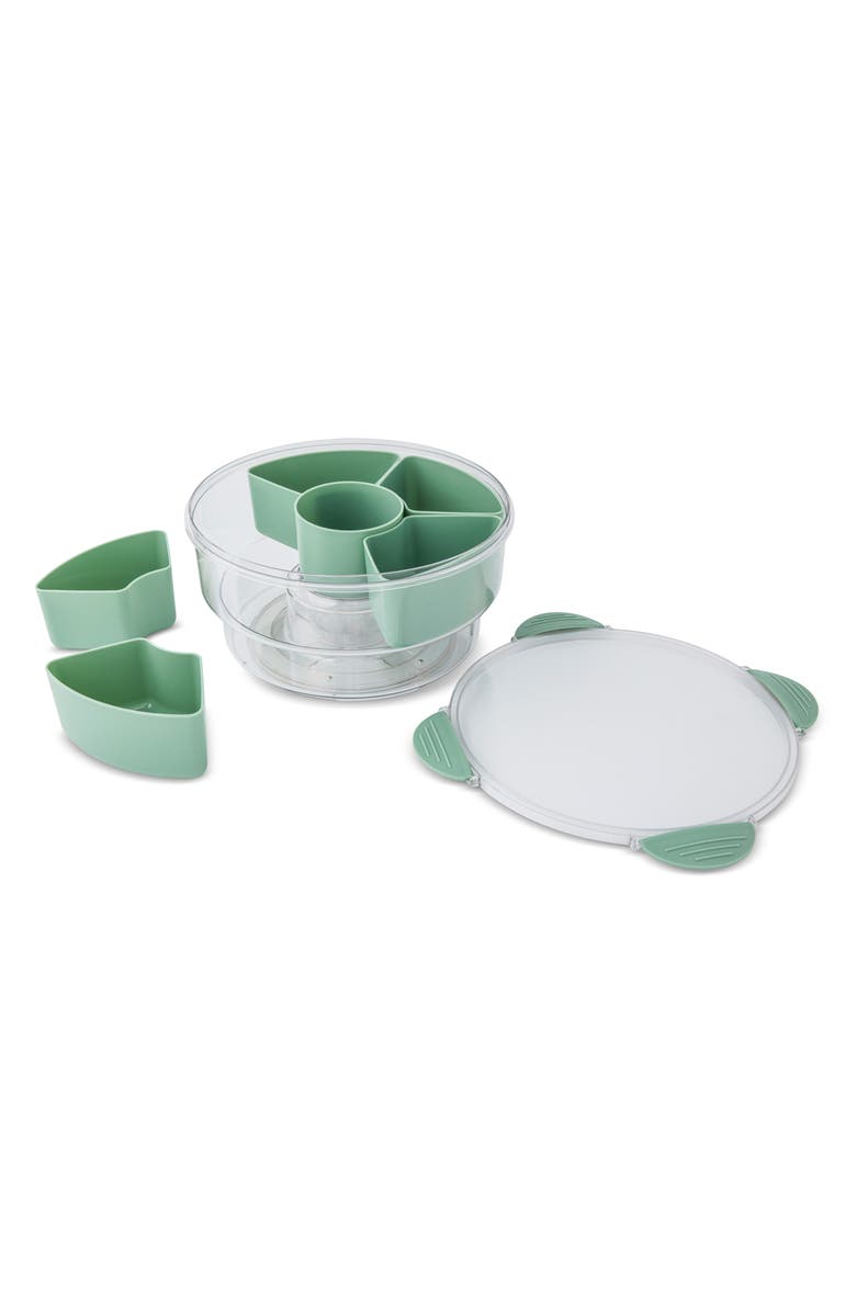 Core Home 6-Section Snack Lazy Susan with Ice Compartment, Alternate, color, Matcha