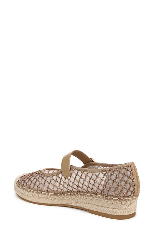 Sam Edelman Mackiemesh Mary Jane Platform Espadrille In Brushed Gold/cyprus Tan