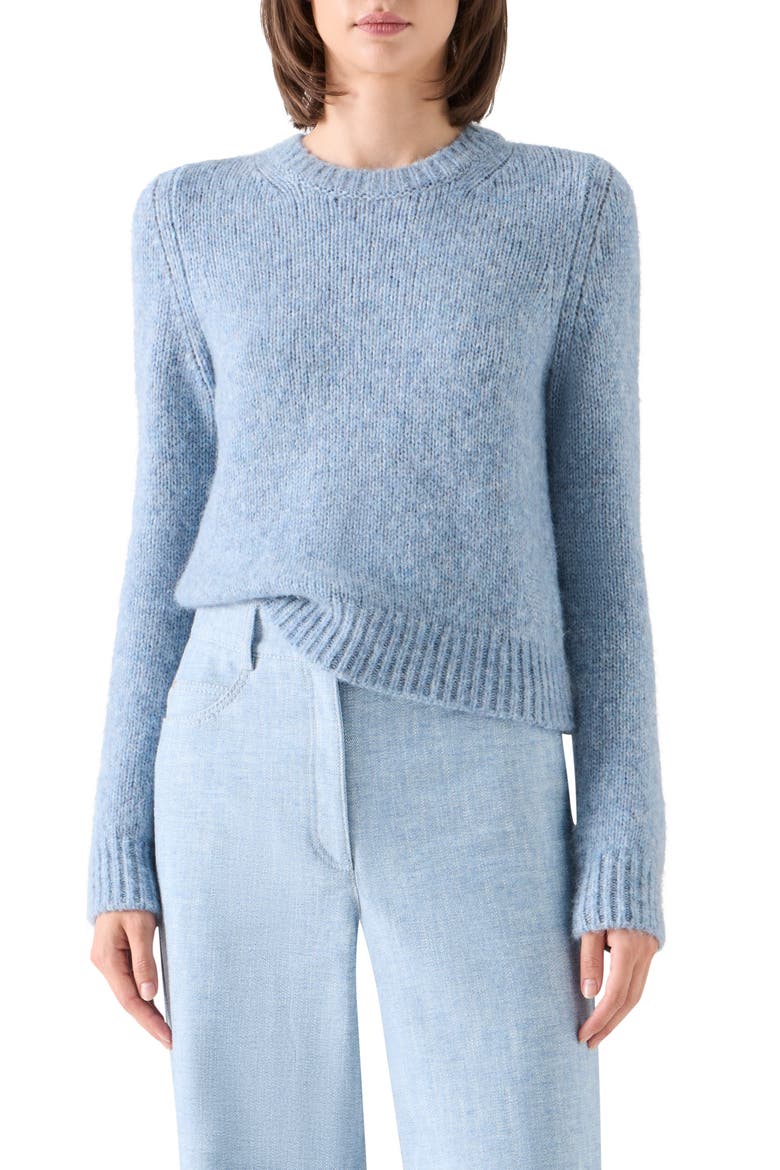 Fluffy Alpaca Blend Sweater, Main, color, LIGHT BLUE