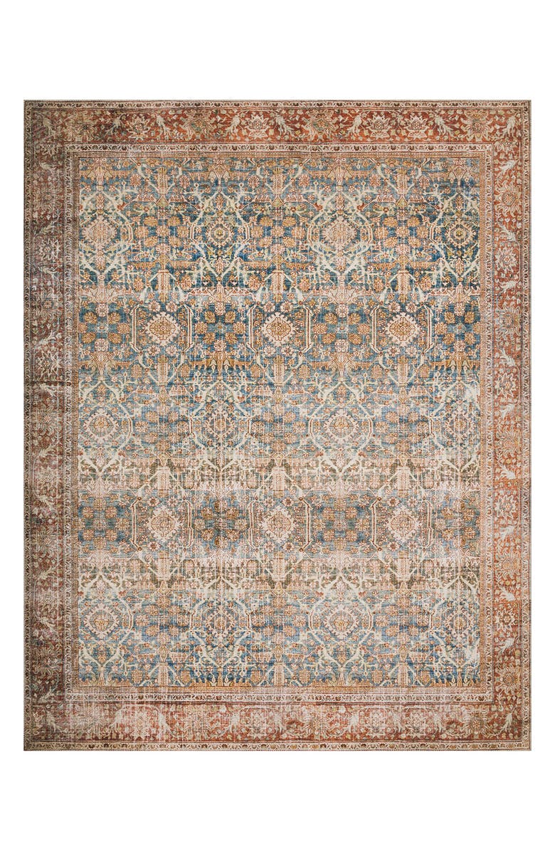 LOLOI II Layla Rug - Ocean/Rust, Alternate, color, Ocean / Rust