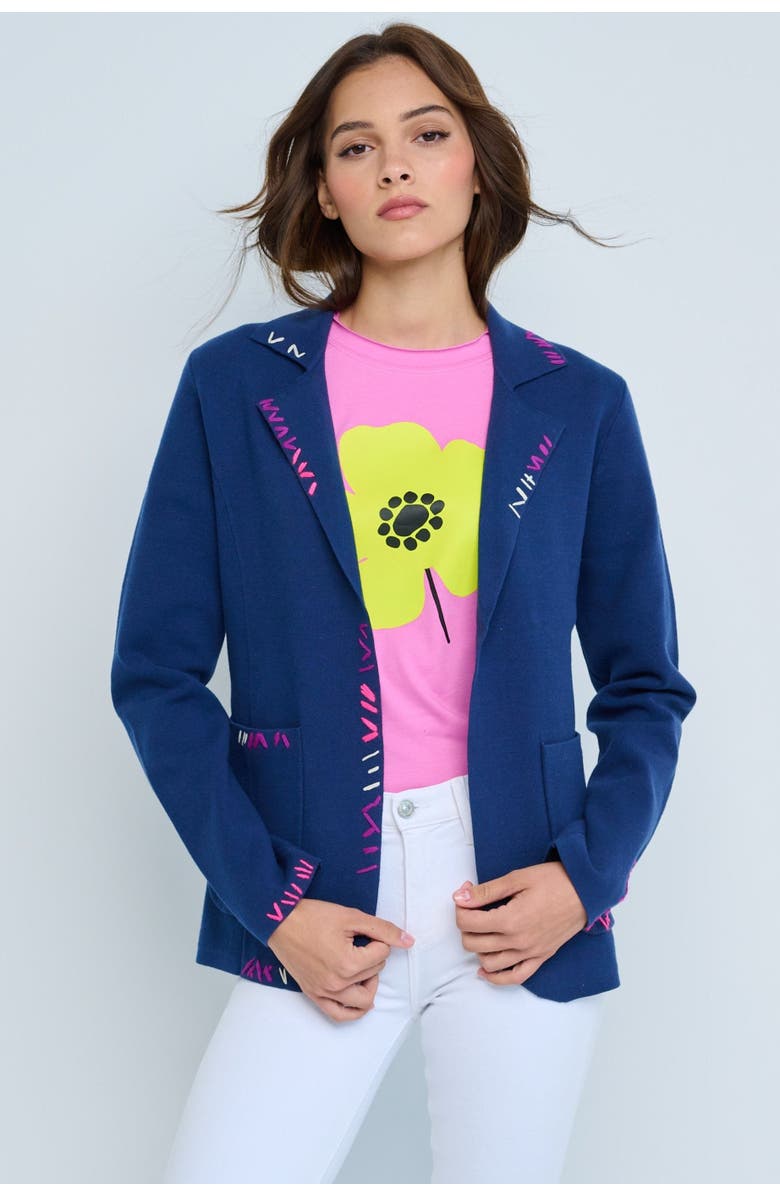 Lisa Todd STITCHING KNIT BLAZER, Main, color, 