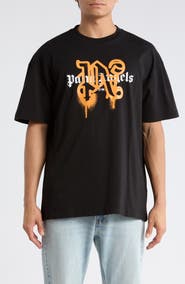Palm Angels Logo Graphic Cotton T-Shirt