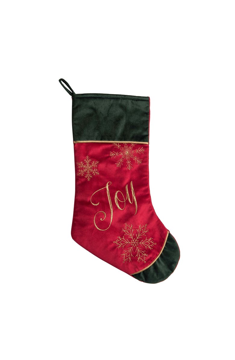 C&F Home 8.5" x 20" Snowflake "Joy" Premium Christmas Stocking, Main, color, Gold