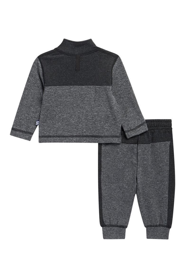 Voyager Quarter Zip Pullover & Drawstring Joggers Set, Alternate, color, CARBON/ BLACK