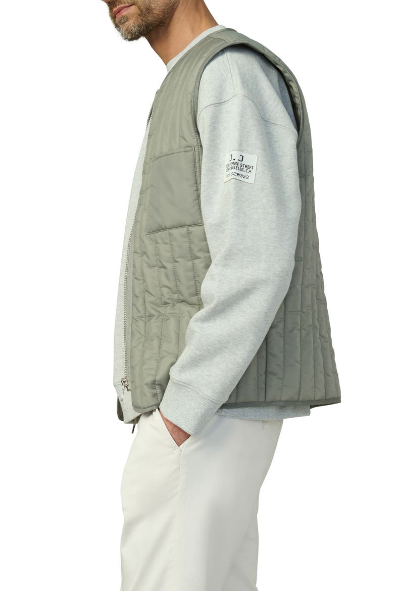 Rory Water Resistant Quilted Vest, Alternate, color, DRIED SAGE