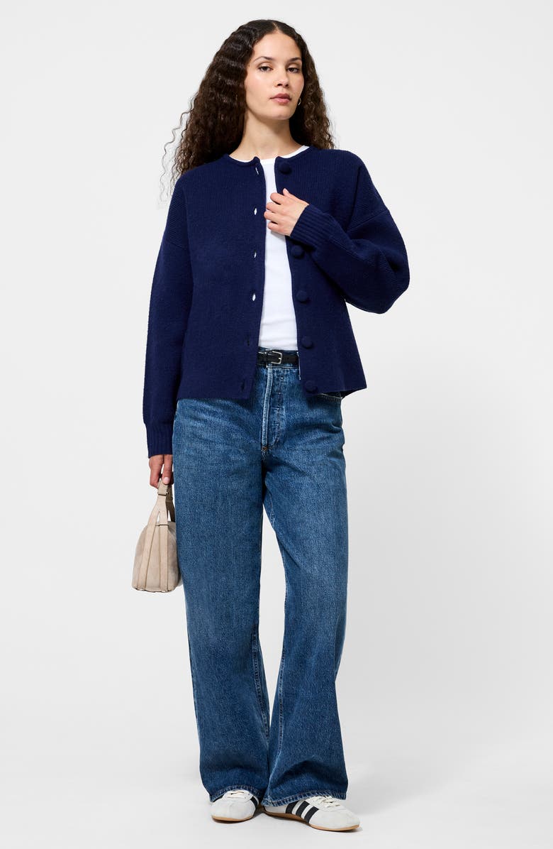 French Connection Riddley Drop Shoulder Cardigan, Alternate, color, Royal Blue