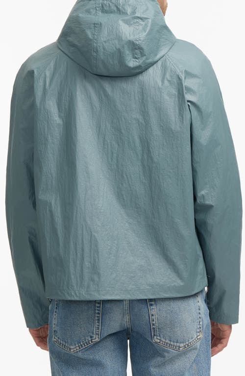 Hunter Jay Water Repellent Wax Crinkle Jacket In Blizzard Blue