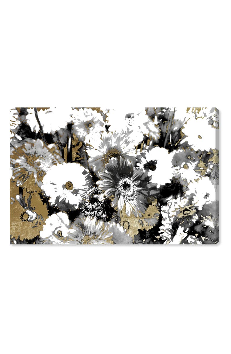 Oliver Gal Golden Floral Canvas Wall Art, Main, color, 