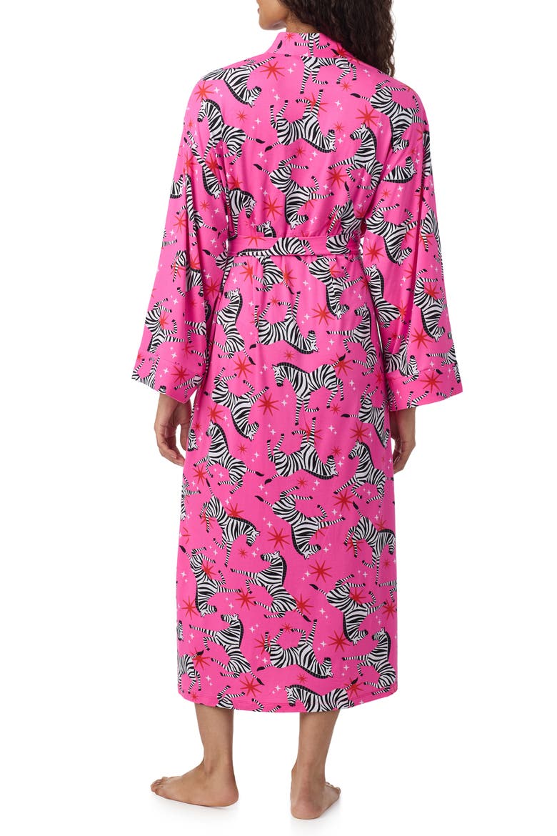 Print Long Robe, Alternate, color, PINK PRT