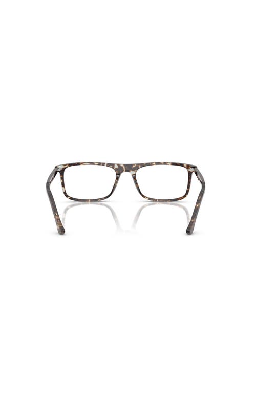 Ray Ban Ray-ban 55mm Rectangle Optical Glasses In Brown