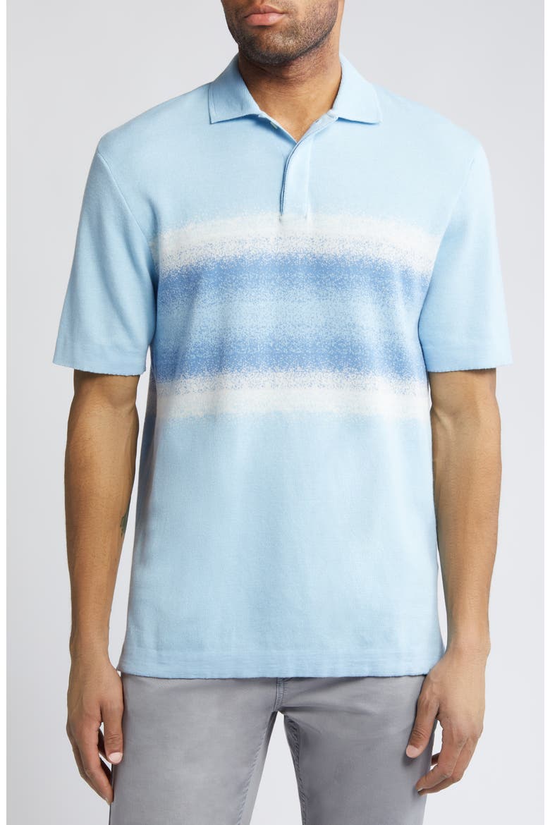 Cotton & Silk Polo, Main, color, SKY
