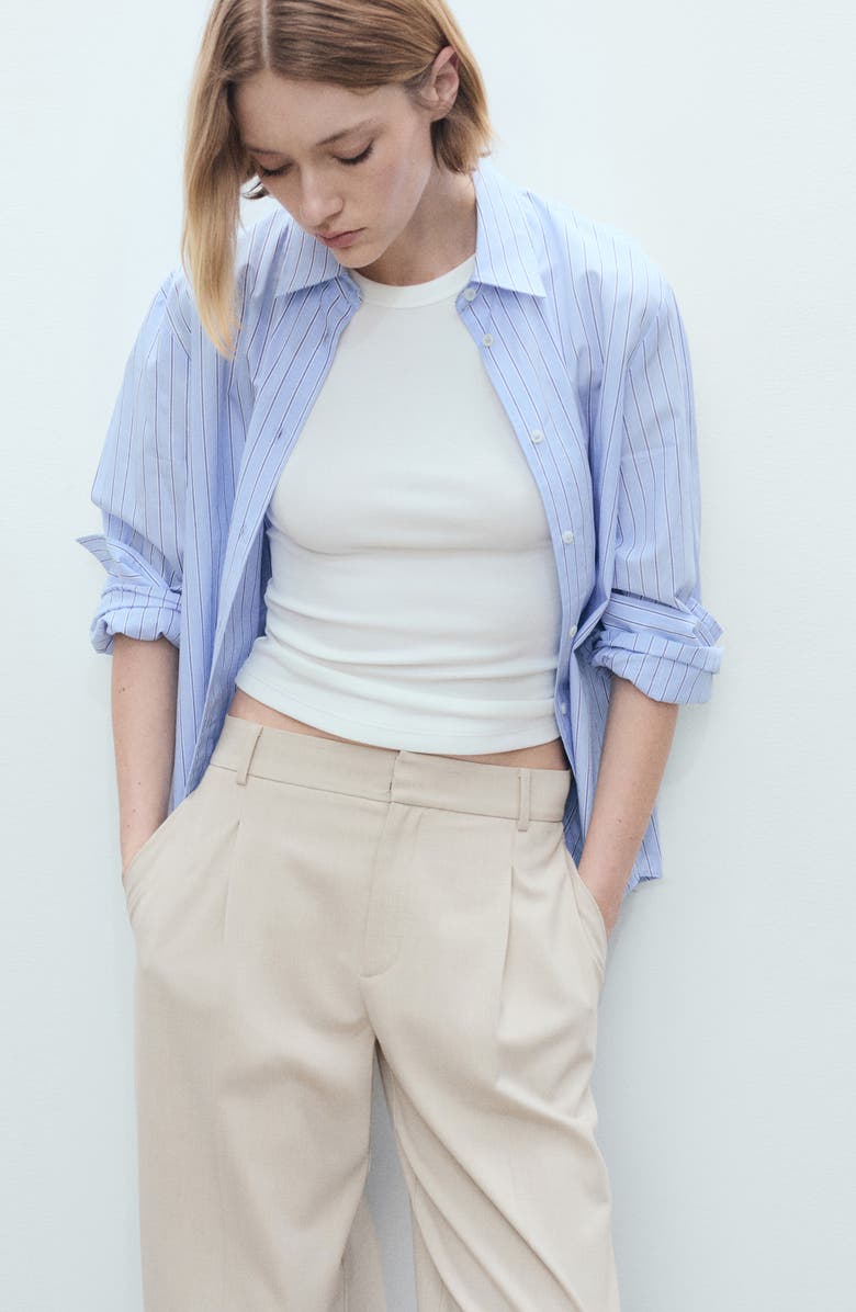 MANGO Pleated Straight Leg Pants, Alternate, color, 