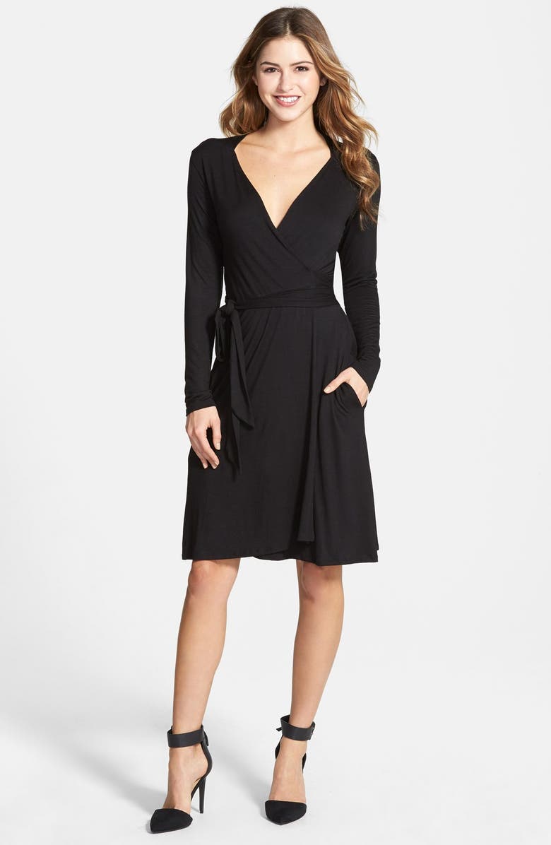 Loveappella Seamed Wrap Dress, Alternate, color, 