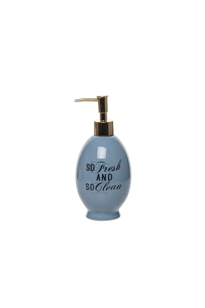 So Fresh & So Clean Soap Dispenser Ceramic Blue 16 oz, Main, color, Blue