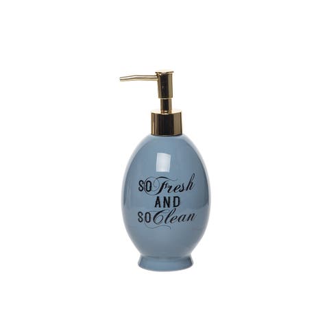 So Fresh & So Clean Soap Dispenser Ceramic Blue 16 oz