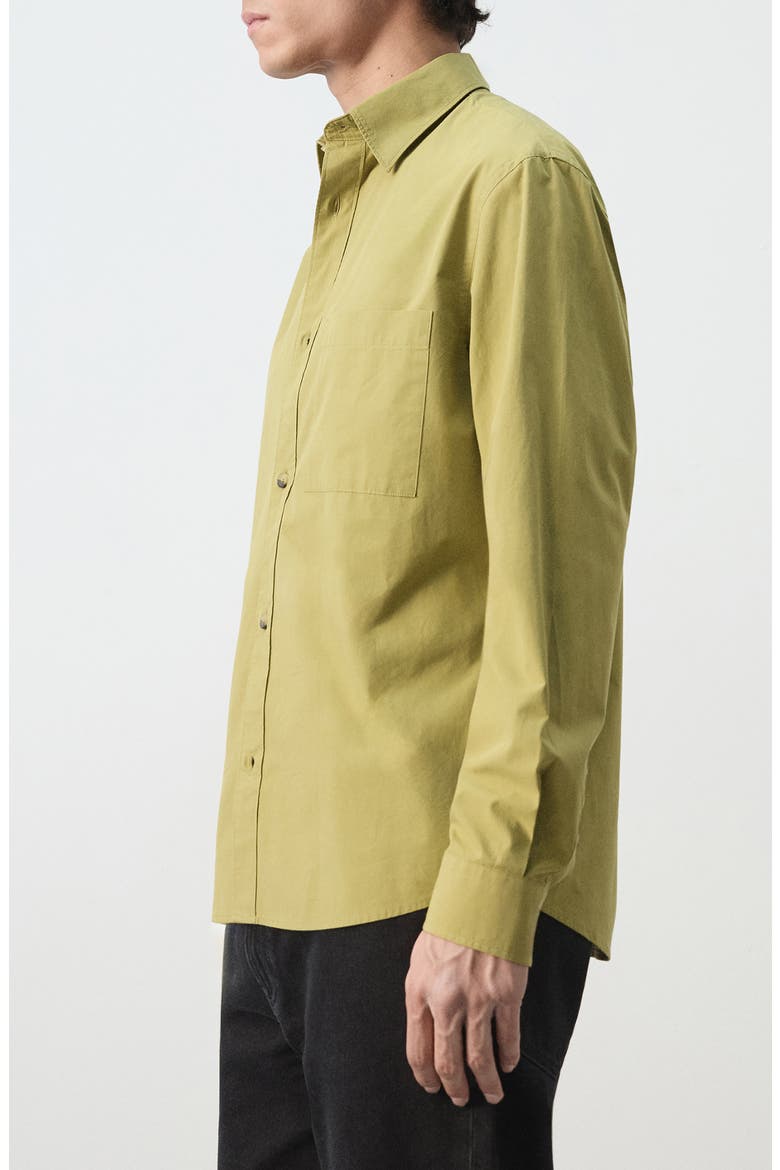 Relaxed Fit Button-Up Shirt, Alternate, color, OLIVE GREEN