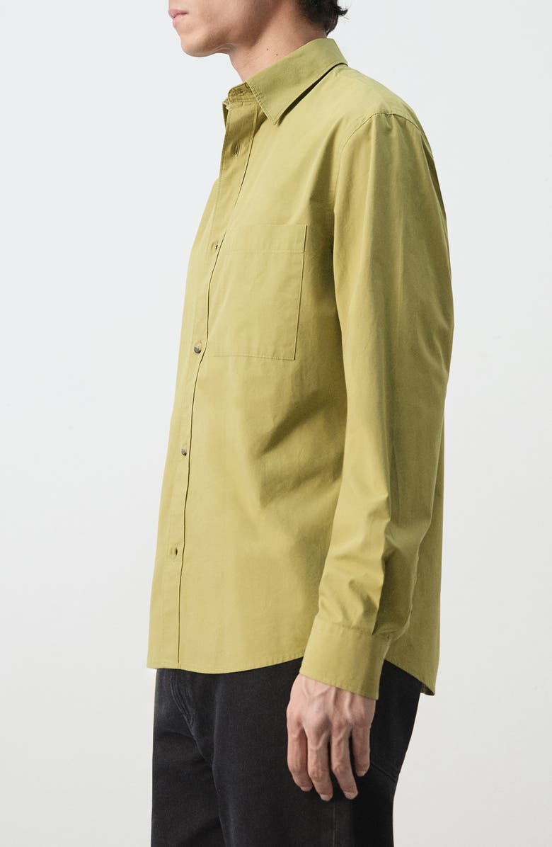 MANGO Relaxed Fit Button-Up Shirt, Alternate, color, Olive Green