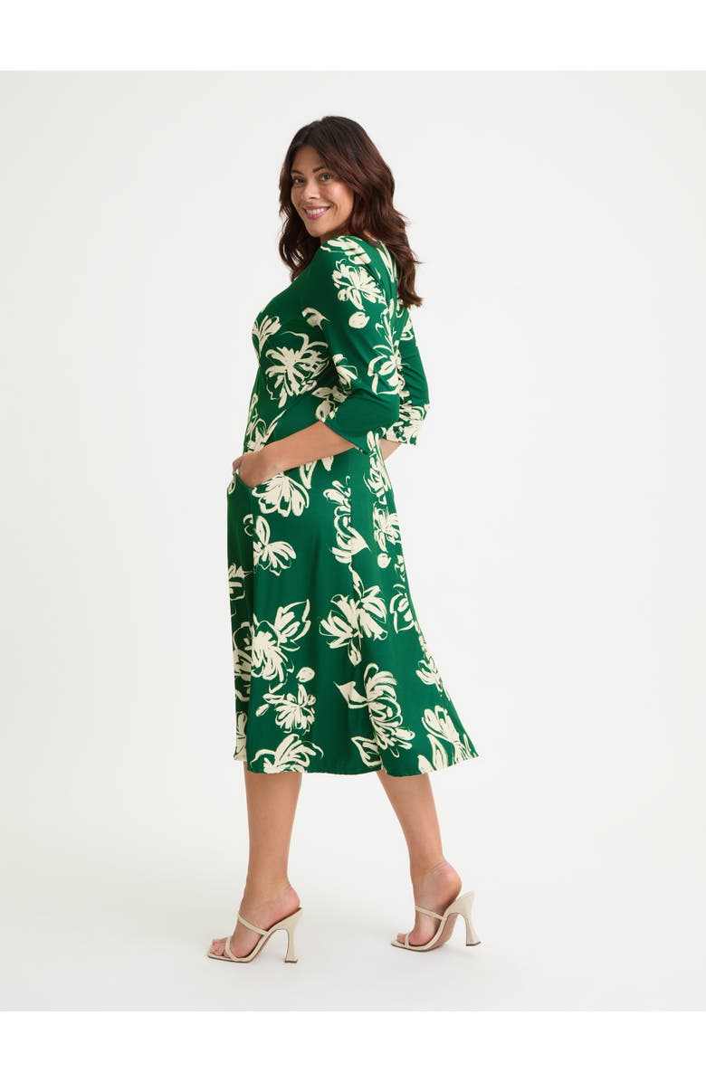 Scarlett & Jo Claudia Peach Touch Knot Front Dress, Alternate, color, Green Cream