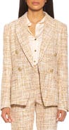 Alexia Admor Double Breasted Tweed Jacket