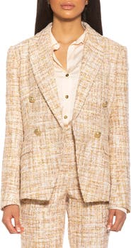 Alexia Admor Double Breasted Tweed Jacket