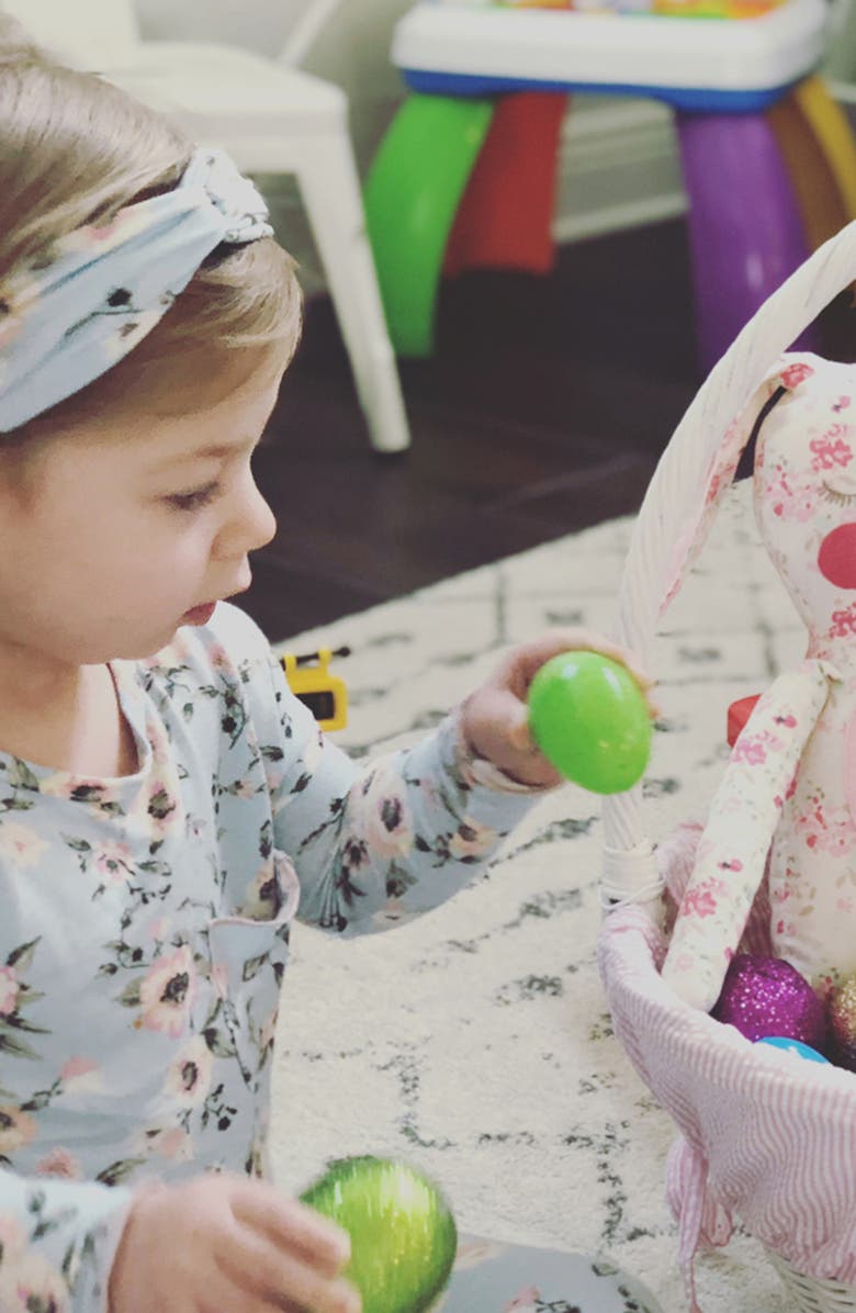 Baby Grey by Everly Grey Charlie Fitted Two-Piece Pajamas & Head Wrap Set, Alternate, color,