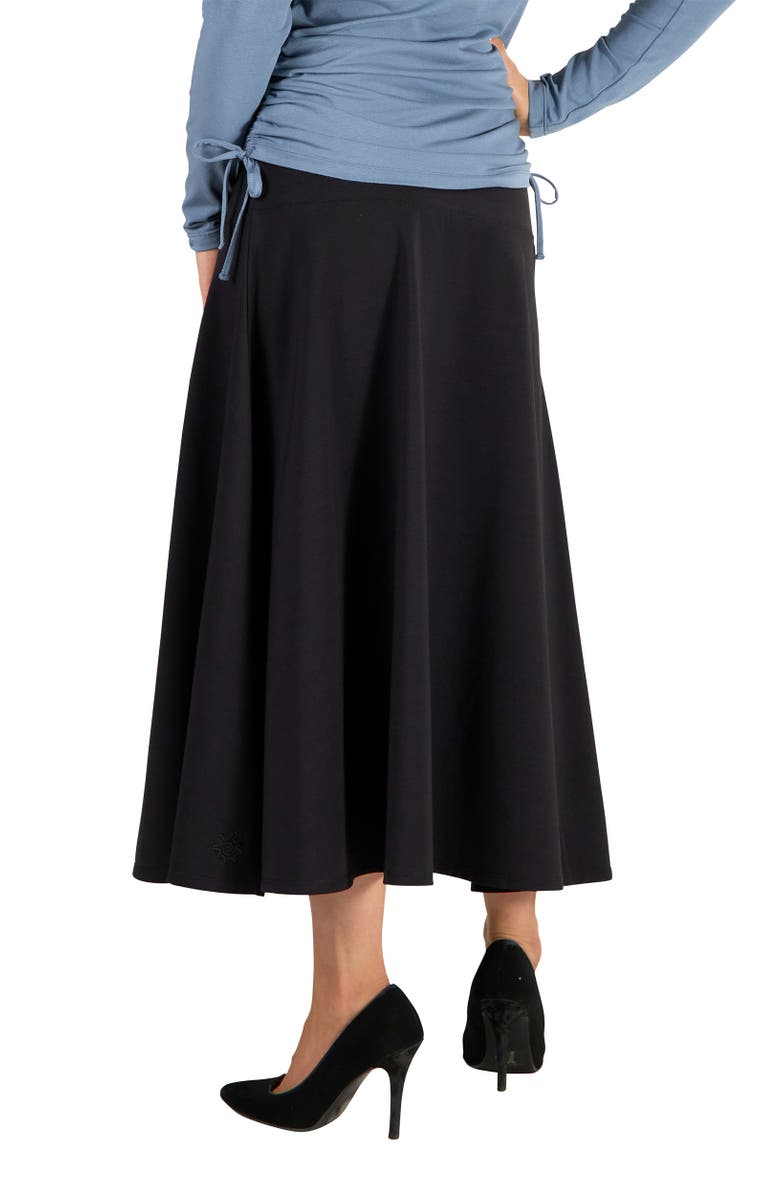UV Skinz A-Line UPF Midi Skirt, Alternate, color, Black