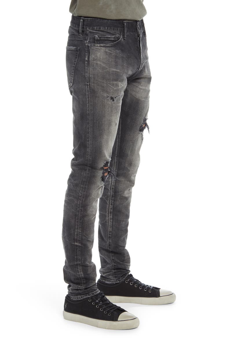 The Cast 2 Distressed Slim Fit Jeans, Alternate, color, BLACK COBALT