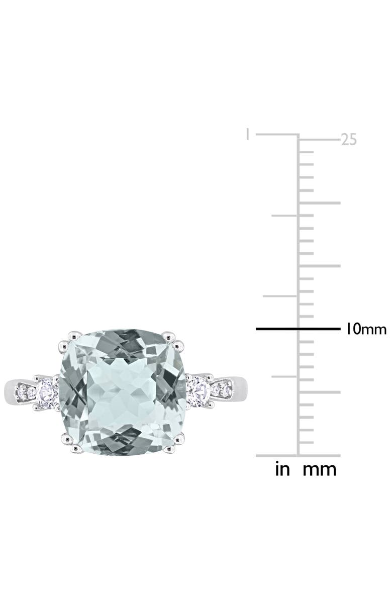 Julianna B. Gemstone and Diamond Cocktail Ring 10k, Alternate, color, Aquamarine/White Gold