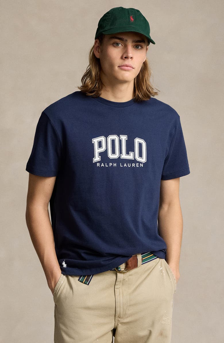 Polo Ralph Lauren Cotton Jersey Graphic T-Shirt, Alternate, color, Cruise Navy