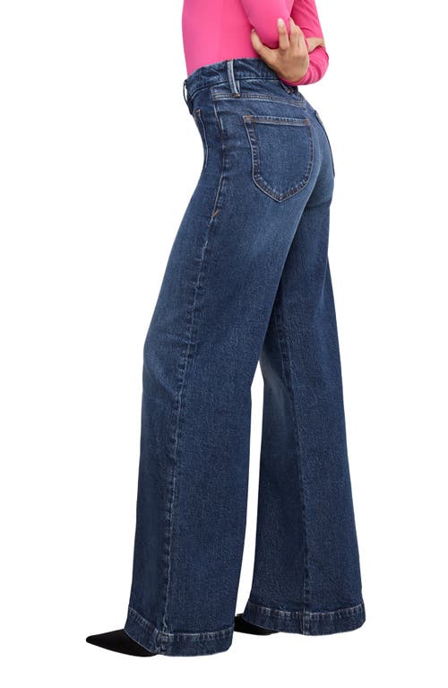 Good American Good Waist Patch Pocket Palazzo Jeans In Indigo759