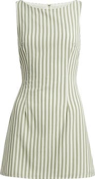 Princess Polly Alfalfa Stripe Recycled Cotton Blend Shift Minidress