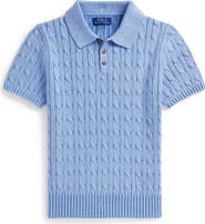 Polo Ralph Lauren Kids' Cabled Cotton Polo Sweater