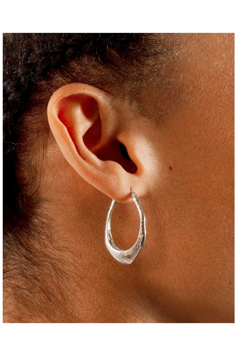 Deia Medium Hoop Earrings, Alternate, color, STERLING SILVER
