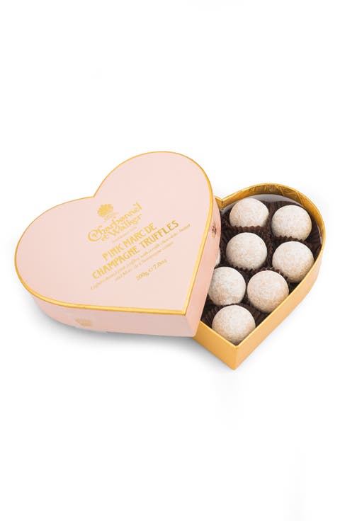 Chocolate Truffles in Heart Shaped Gift Box