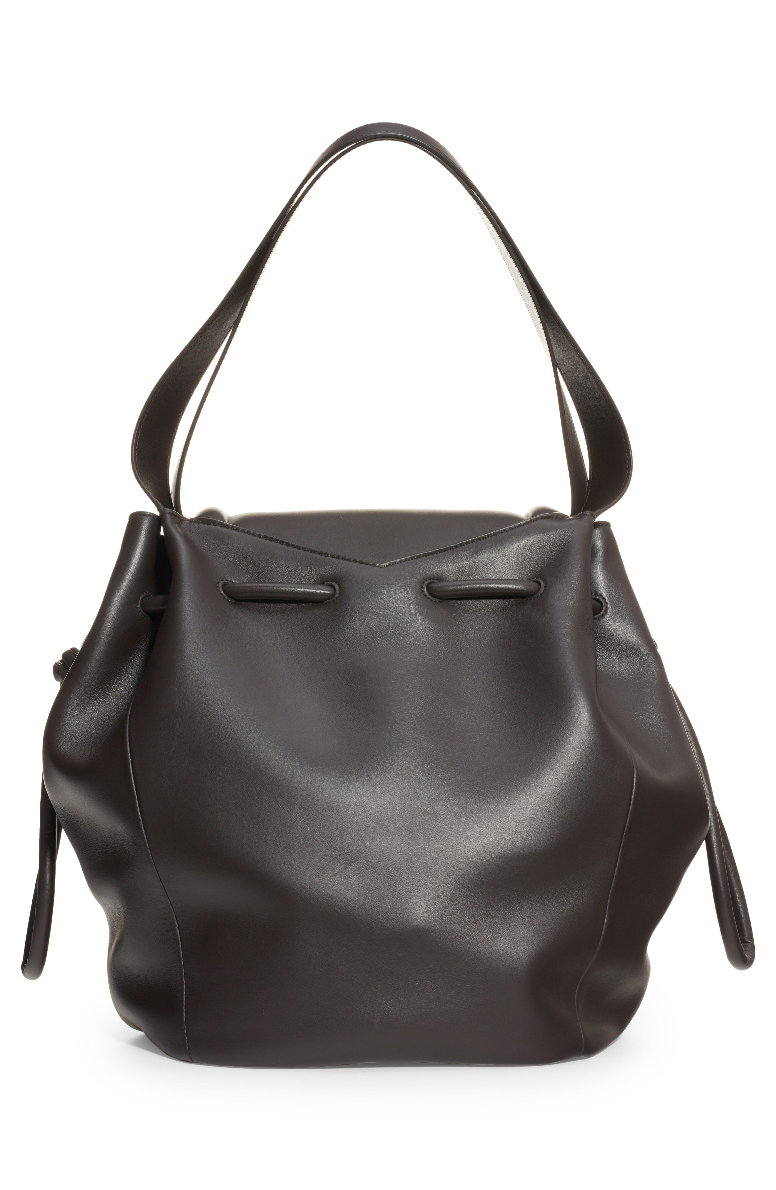 Bottega Veneta Triangle Flap Leather Top Handle Bag, Alternate, color, 