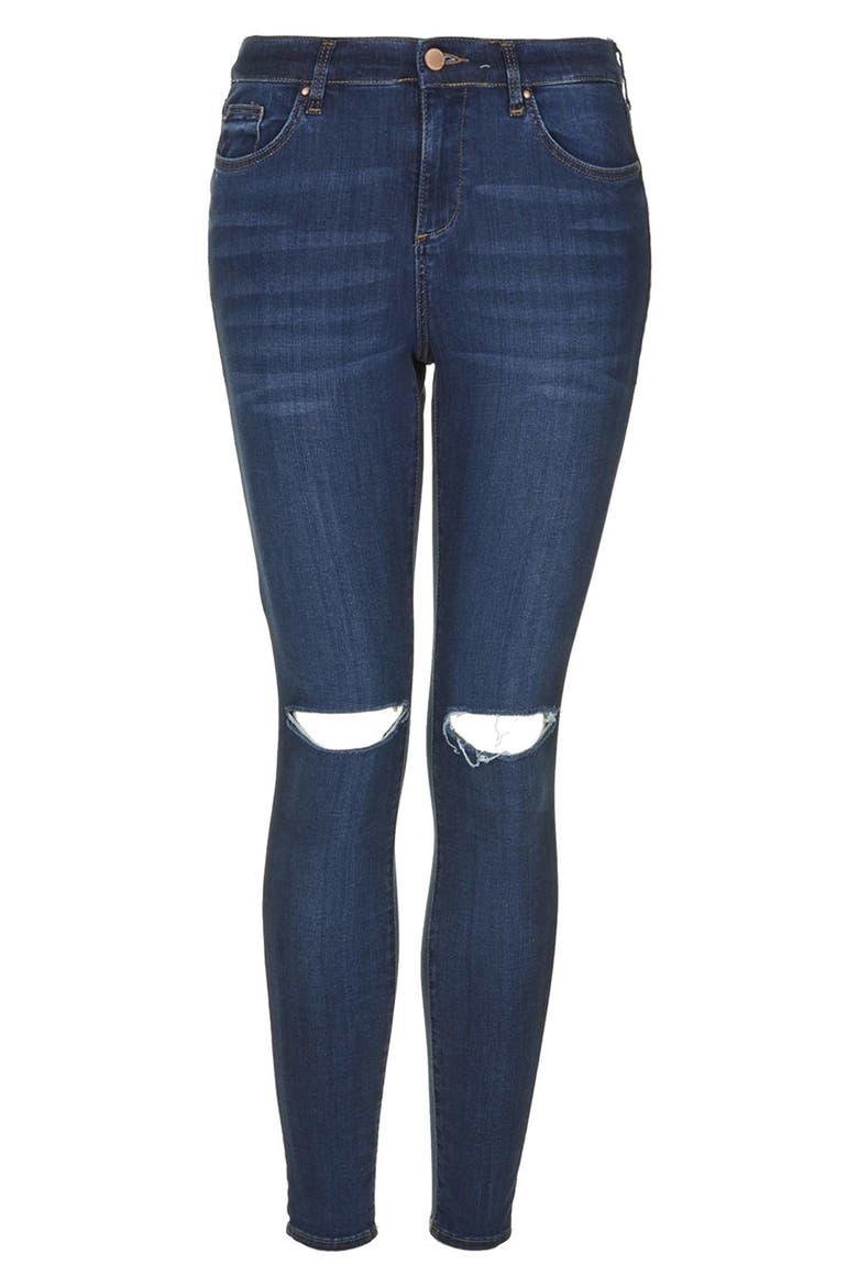 Moto 'Leigh' Skinny Jeans, Alternate, color, MID DENIM