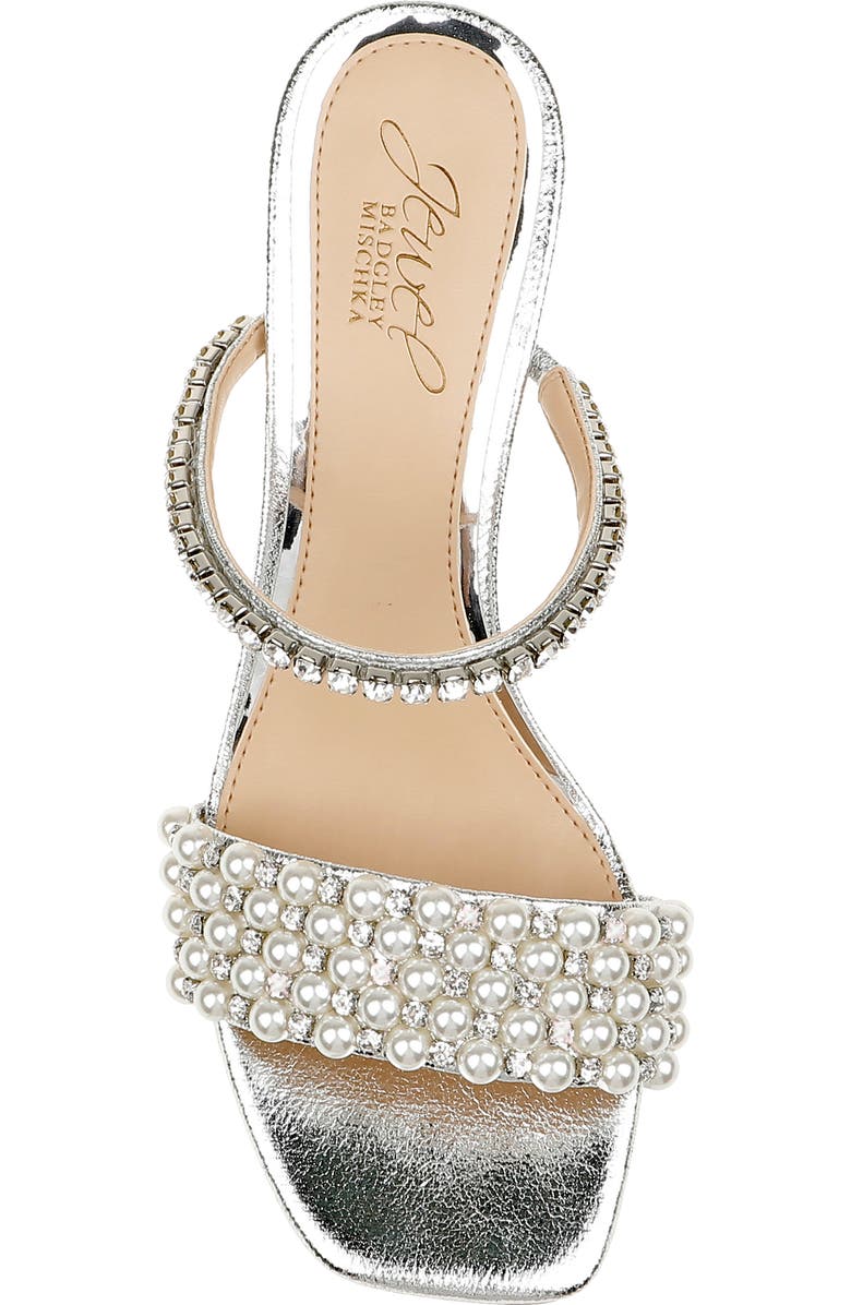 Jewel Badgley Mischka Orsen Embellished Slide Sandal, Alternate, color,