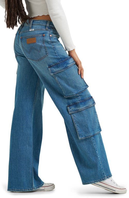 Wrangler Baggy Cargo Jeans In Blue
