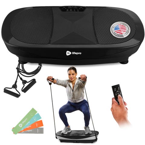 Rumblex Max 4D Vibration Plate Exercise Machine with Bands for Home Fitness and Recovery