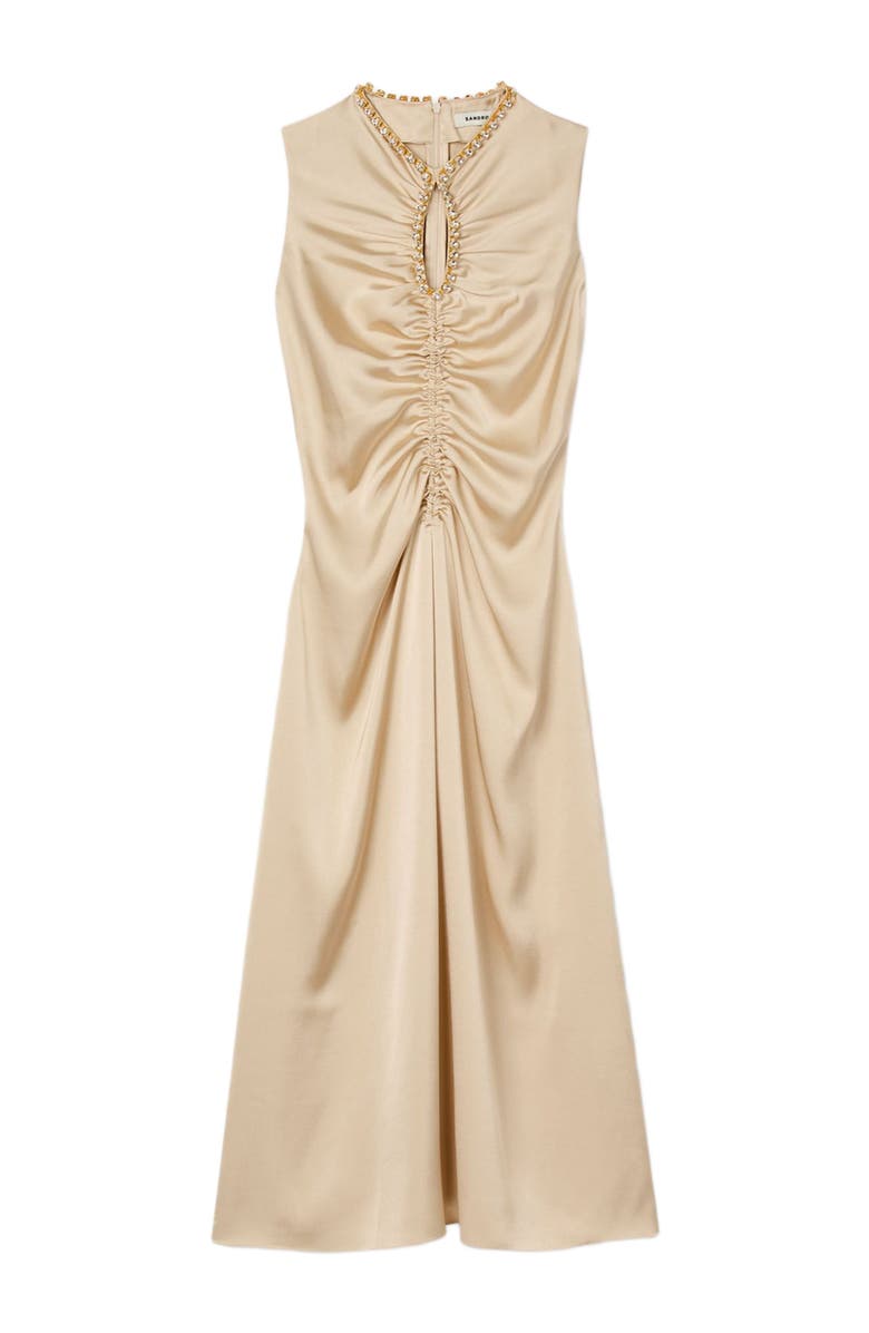 SANDRO Rhinestone midi dress, Alternate, color, 