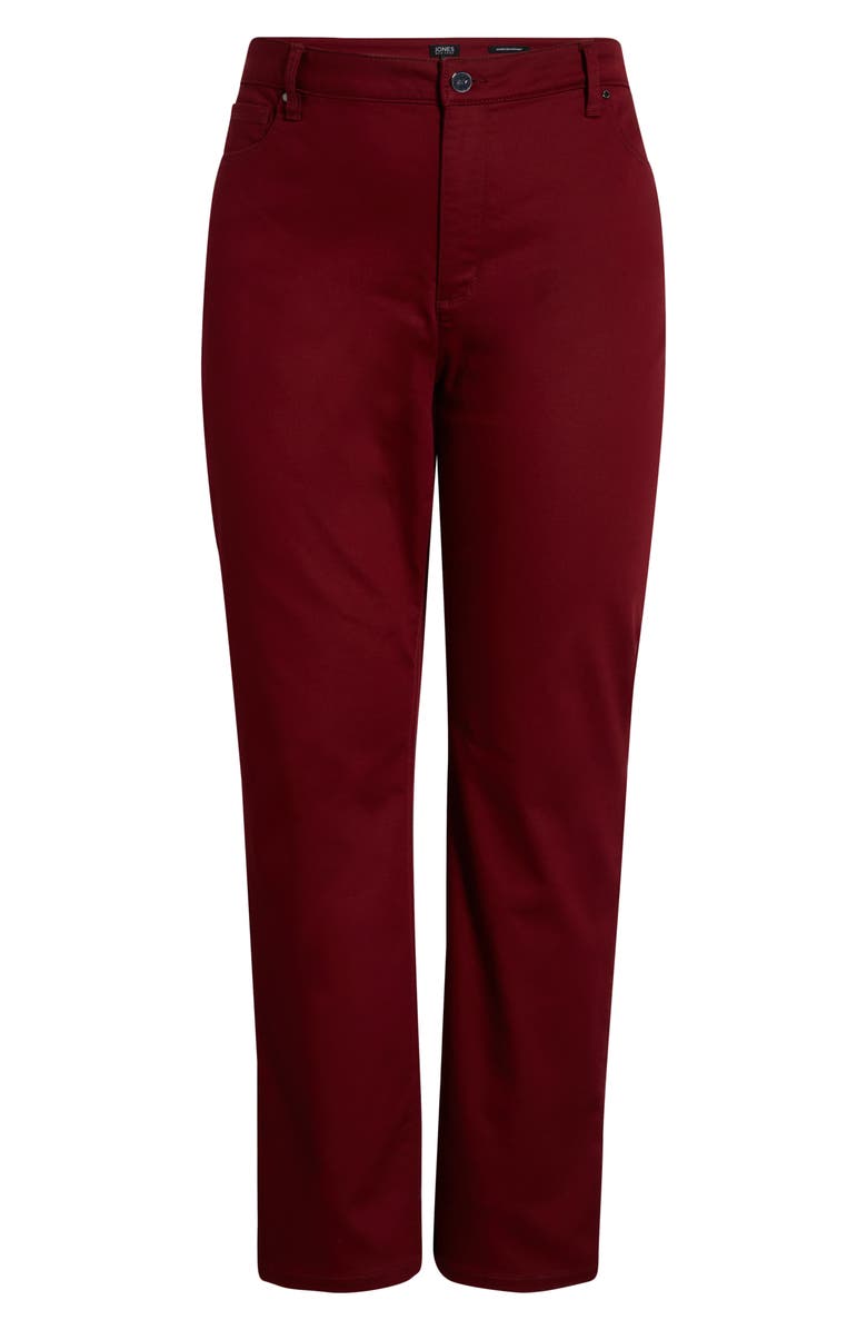 Jones New York Lexington Straight Leg Jeans, Alternate, color, Bordeaux